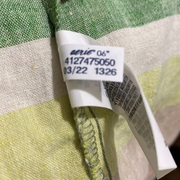 Aerie women cut out mini dress stripped colorful vacation linen y2k fairy boho - Picture 9 of 13